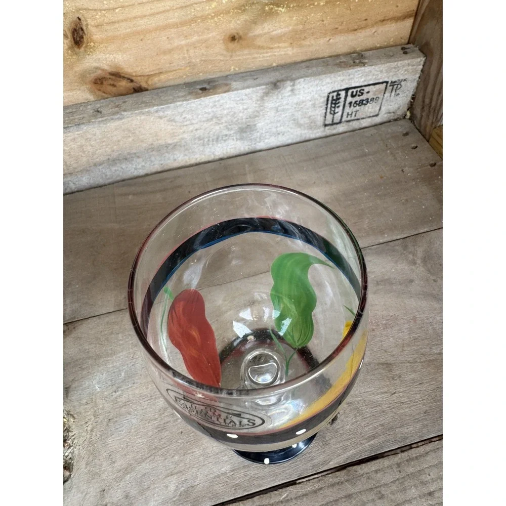 Vintage‎ Home Essentials And Beyond Chili Peeper Glasses- NEW Fiesta Wear